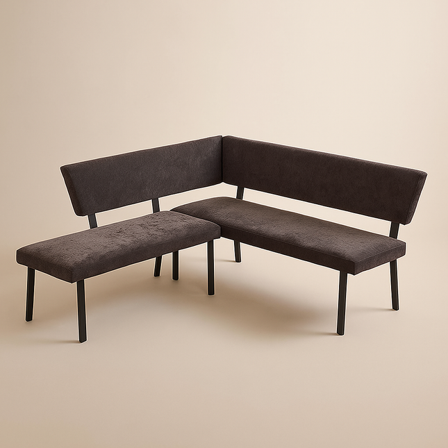 Indra Craft L Shaped Upholstered Corner Bench Contemporary Living Lounge Furniture