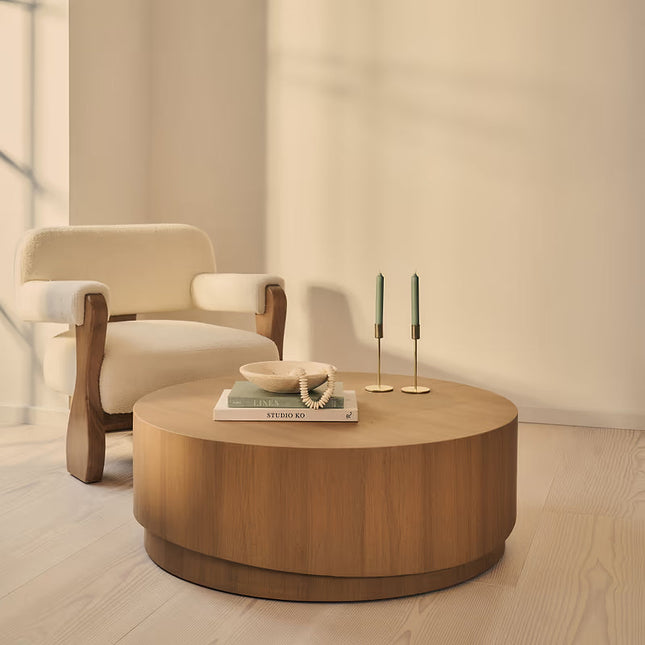 Menderes Coffee Table Modern Contemporary Mediterranean Inspired Designer Center Table Custom Finish Minimal Statement Table for Open Concept Space