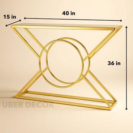 Eclipse Axis Console – Sculptural Mid‑Century Modern Entryway Table - Uber Decor