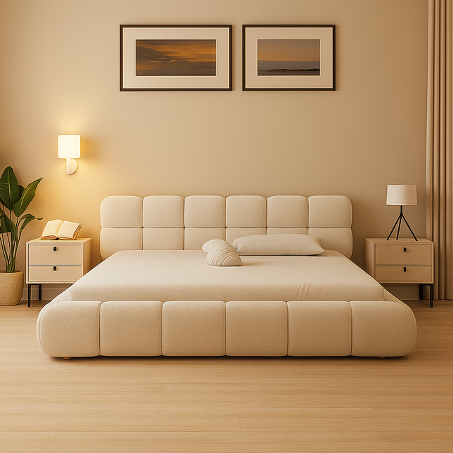 Naptide Bubble Bed – Contemporary Plush Platform for Modern Interiors - Uber Decor