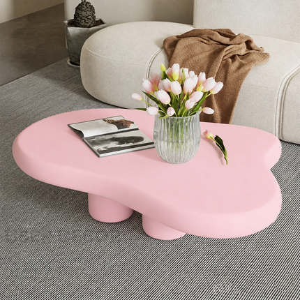 Tigris Blanc Wabi-Sabi Cloud Coffee Table – Japandi Sculptural Organic Center Table for Modern Living Rooms