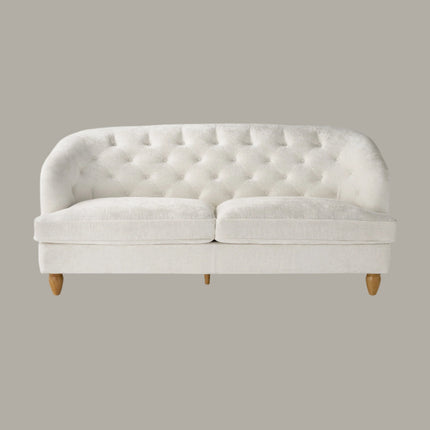 Nestrel Rolled‑Back 3‑Seater Tufted Sofa – Traditional American Modern Couch for Living Room - Uber Decor