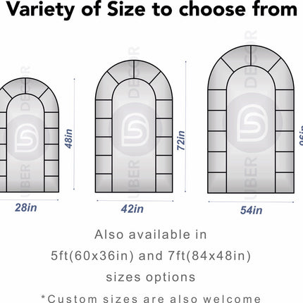 LucentArc- Arched Grid Shaped Full Length Metal Framed Large Size Mirror for Bedroom or Living Room Foyer - Uber Decor