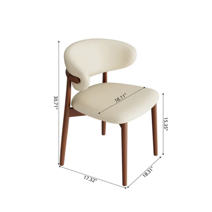 NORDLUX – Ready to Dispatch Modern Nordic Dining Chair with Curved Backrest for Home & Restaurant