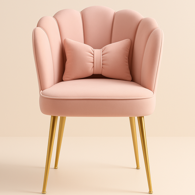Laya Customizable Accent Chair with Pillow- Makeup Chair for Dressing Table Bedroom Accent or Living Room - Uber Decor