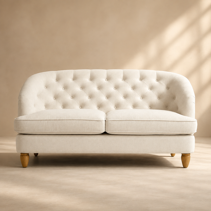 Nestrel 3 Seater Tufted Sofa - Traditional American Modern Couch for Living Room