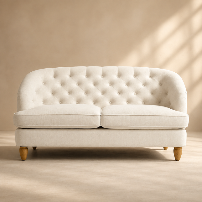 Nestrel 3 Seater Tufted Sofa - Traditional American Modern Couch for Living Room