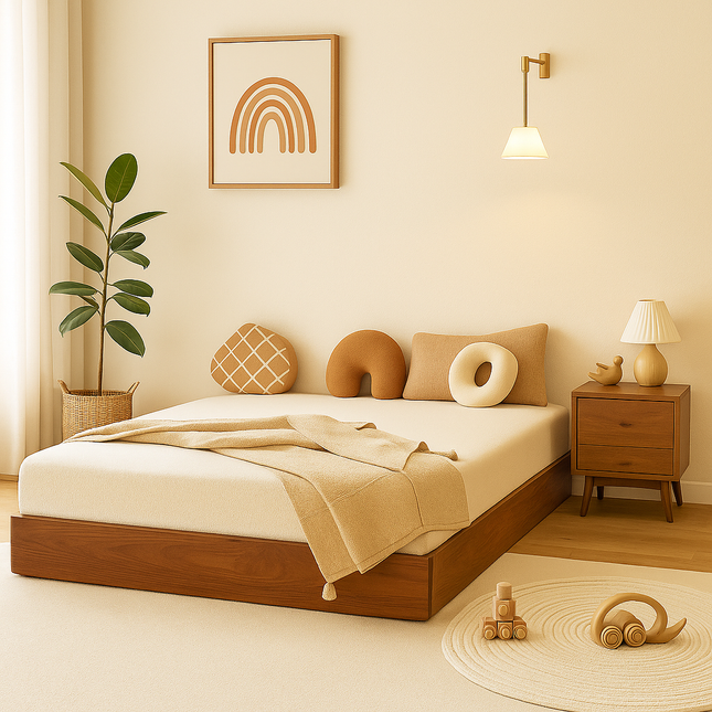 Calm Nest Minimal Floor Bed – Contemporary Kids & Teen’s Essential - Uber Decor