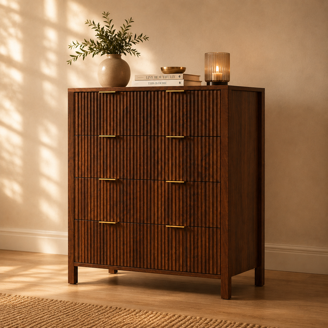 Stratus Grove Modern Dresser – Vertical Cabinet for Bedroom, Living Room, or Entryway
