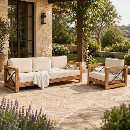 Trailora Outdoor Sofa & Chair Set Contemporary Patio Seating for Decks, Gardens & Open Terraces