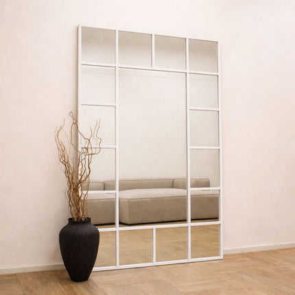PaneGleam- Window Pane Metal Framed Mirror for Living Room Foyer, Hallway, Bedroom or Hotel