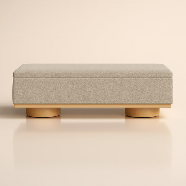 Madurai Charm Contemporary Solid Wood Storage Bench Modern Minimal Customisable Seating for Bedroom Living Entryway and Lounge