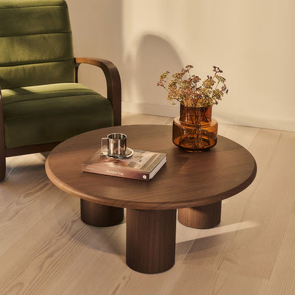 Salado Coffee Table Modern Soft Minimal Organic Luxe Inspired Designer Center Table Custom Finish Multi Pillar Table for Elegant Lounge Setting