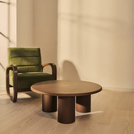 Salado Coffee Table Modern Soft Minimal Organic Luxe Inspired Designer Center Table Custom Finish Multi Pillar Table for Elegant Lounge Setting