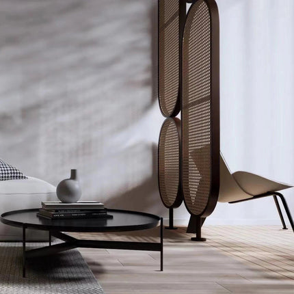 RAVENI Handcrafted Wooden Rattan Room Divider for Living Rooms, Lounges & Open Homes with Made-to-Order Customisation