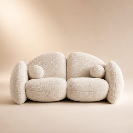 Rumi Modern Wabi Sabi Pebble Sofa, Luxury Sculptural Sofa for Living Room, Lounge Area, Bedroom, Waiting Space