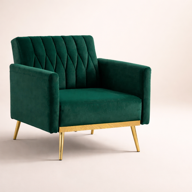 Selina Modern Single Sofa Chair - Upholstered Tufted Lounge Accent Chair - Uber Decor