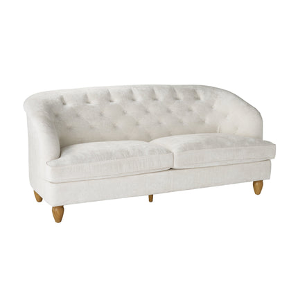 Nestrel Rolled‑Back 3‑Seater Tufted Sofa – Traditional American Modern Couch for Living Room - Uber Decor