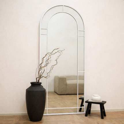 HavenArch- Arched Top Full Length Metal Framed Door Style Mirror for Entrance Foyer, Living Room, Boutique or Clothing Store