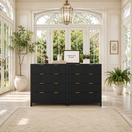 Stratus Grove Modern Dresser – Vertical Cabinet for Bedroom, Living Room, or Entryway