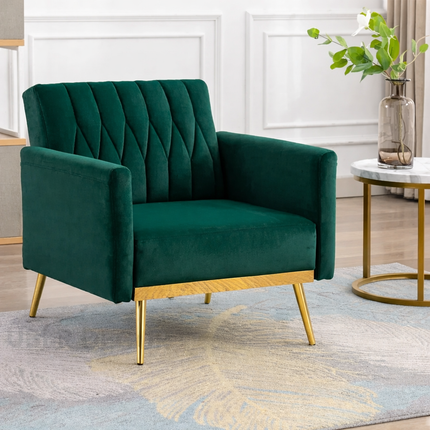 Selina- Modern Single Sofa Chair - Upholstered Tufted Lounge Accent Living Room Chair