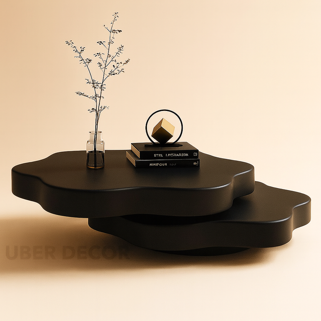 Cedar Elan French Designer Folding Rotating End Table Luxury Modern Side Table for Living Rooms and Apartments - Uber Decor