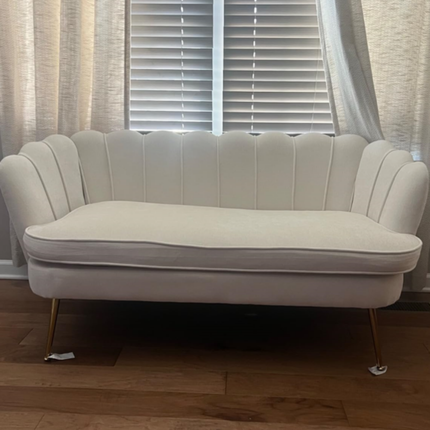 Thalia 59" Loveseat- Butterfly Style Tufted Back Upholstered 2 Seater Sofa