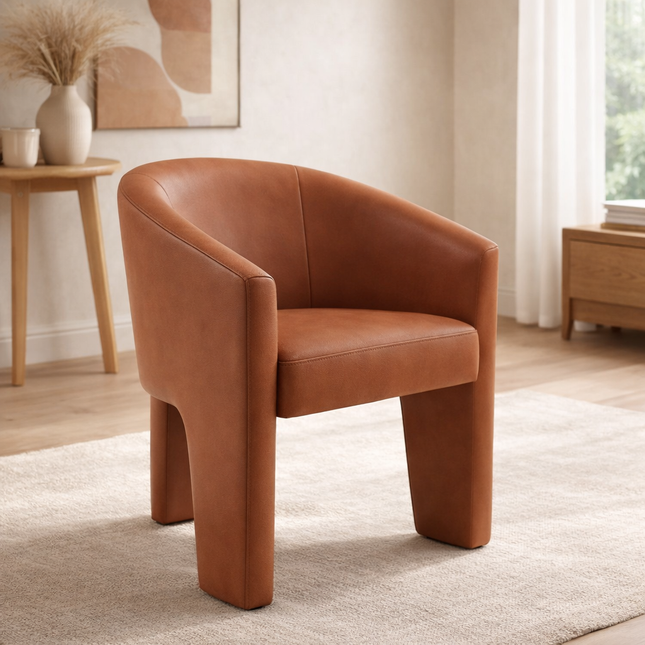 Arvo Modern Side Chair Custom Crafted Minimal Form with Rounded Silhouette Ideal for Dining Room Bedroom or Lounge Space