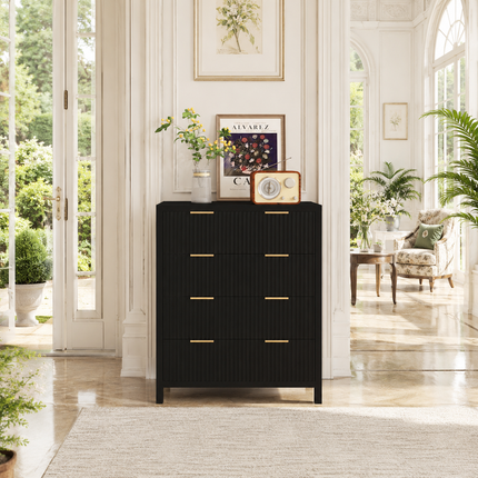 Stratus Grove Modern Dresser – Vertical Cabinet for Bedroom, Living Room, or Entryway