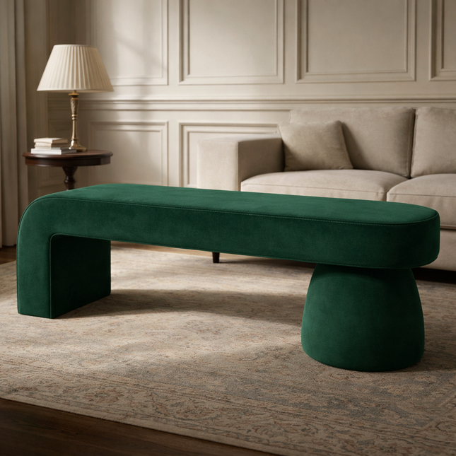 Modora Pop – Sculptural Luxury Bench with Bold Contemporary Form | Designer Shoe Changing Stool for Bedrooms, Cloakrooms, or Retail Interiors