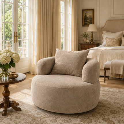 SkyHaven Cloud Lounge Sofa - Ultra-Soft Curved Couch for Minimalist Living Rooms