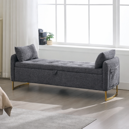 Norelle Contemporary Luxe Flip Top Storage Bench – Modern American-Inspired King Bed Companion for Bedroom & Lounge