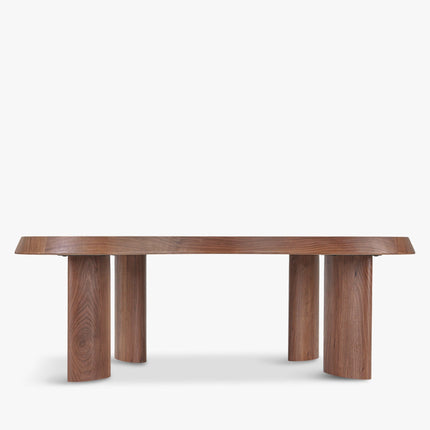 Mali river inspired sculptural coffee table with solid wood craftsmanship mid century modern design for family lounge and formal sitting area