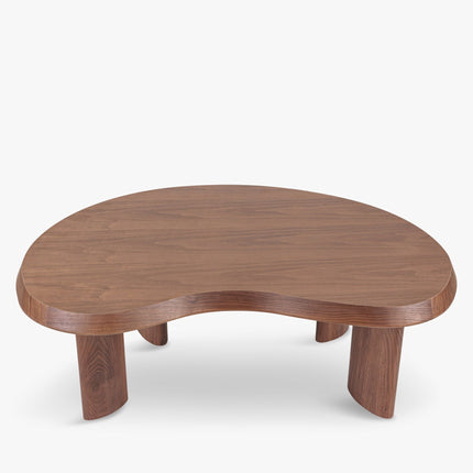 Mali river inspired sculptural coffee table with solid wood craftsmanship mid century modern design for family lounge and formal sitting area