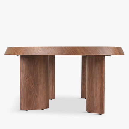 Mali river inspired sculptural coffee table with solid wood craftsmanship mid century modern design for family lounge and formal sitting area