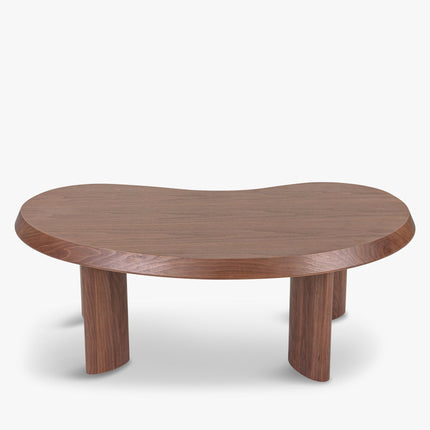 Mali river inspired sculptural coffee table with solid wood craftsmanship mid century modern design for family lounge and formal sitting area