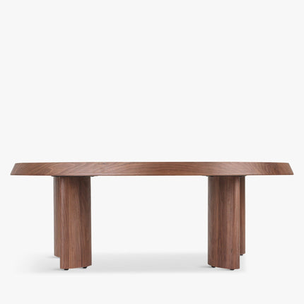 Mali river inspired sculptural coffee table with solid wood craftsmanship mid century modern design for family lounge and formal sitting area