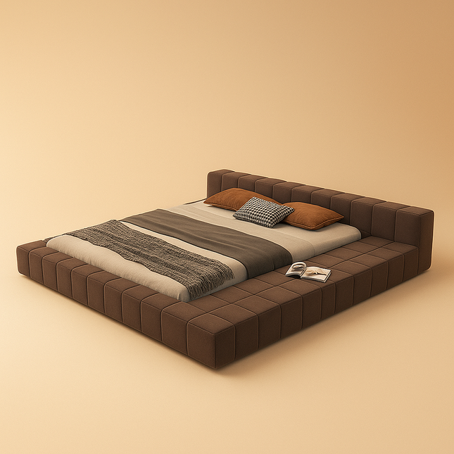 Deepdoze Grid Platform Bed – Modern Lounge-Style Statement - Uber Decor