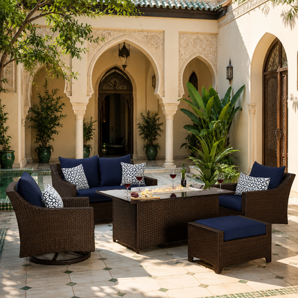 Hearthwyn Chair & Sofa Set with Center Table Outdoor Lounge for Covered Patios & Garden Verandas