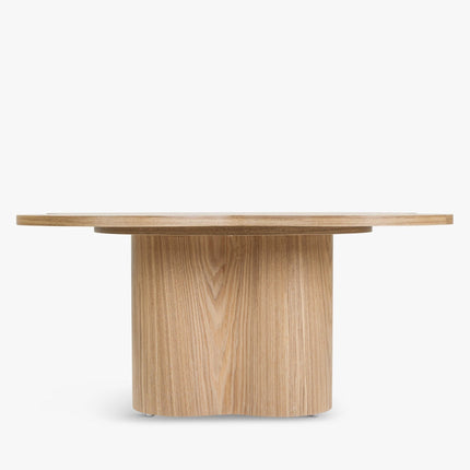 Tumen Organic Sculpted Coffee Table Mid Century Modern Japandi Inspired Solid Wood Center Table With Curved Base For Family Room