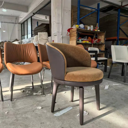 Stella Arco – Italian Minimalist Dining & Vanity Chair with Nordic Armrest Design