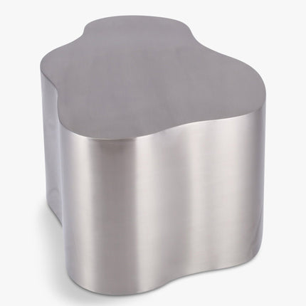 Selenga sculptural coffee table for modern lounge spaces inspired by contemporary European design with premium metal form and refined polish
