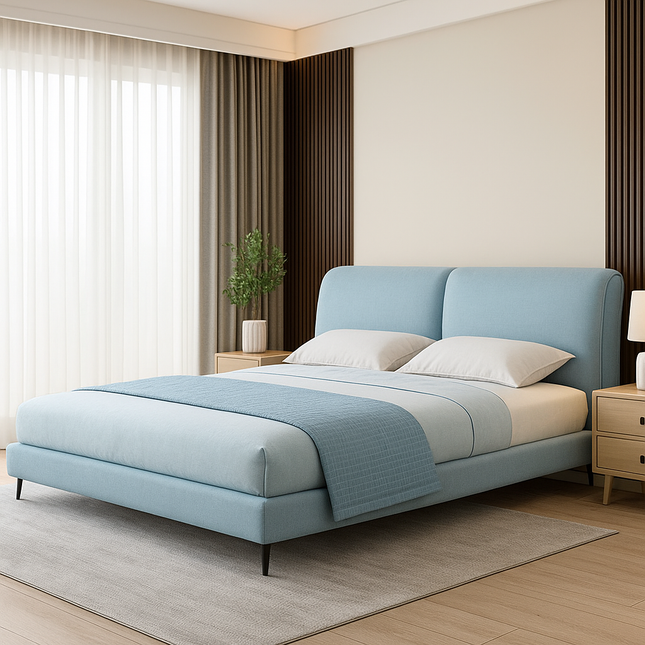 Snooze Line Contemporary Curved Bed – Bedroom Simplicity Reimagined - Uber Decor