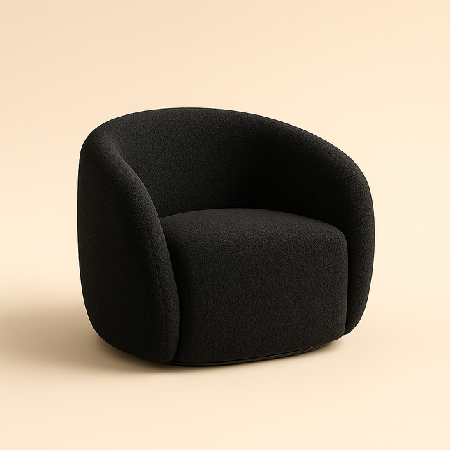 Aleris- Modern Upholstered 360 Degree Swivel Accent Barrel Arm Chair for Living Room or Office - Uber Decor