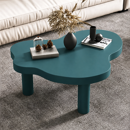 Tocantins Cloud Wabi-Sabi Coffee Table – Japandi Organic Nordic Solid Wood Center Table for Living Room