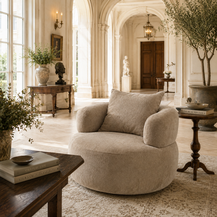 SkyHaven Cloud Lounge Sofa - Ultra-Soft Curved Couch for Minimalist Living Rooms