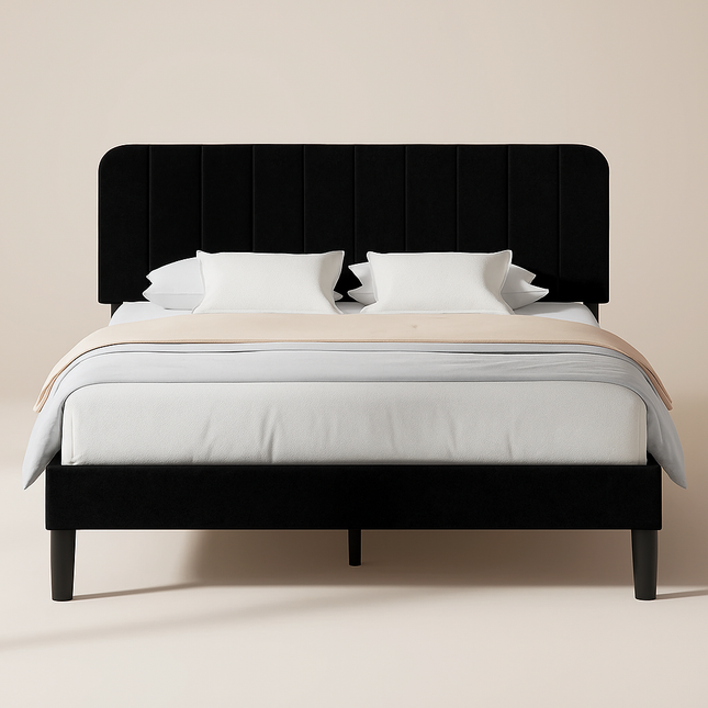 Dreamy Dusk Japandi Curved Budget Storage Bed – Modern Bedroom Essential - Uber Decor