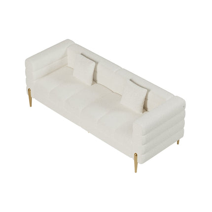 Tampa 3 Seater Luxury Modern Japandi Sofa for Living Room with Gold Legs Customisable Designer Sofa