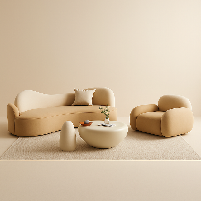 Tarrasa Nordic Designer Minimalist Floor Sofa Set – Modern Lazy Lounge for Living Room, Garden & Patio Spaces - Uber Decor