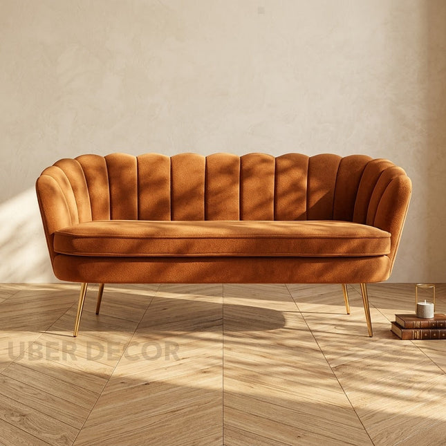 Thalia 59" Loveseat- Butterfly Style Tufted Back Upholstered 2 Seater Sofa